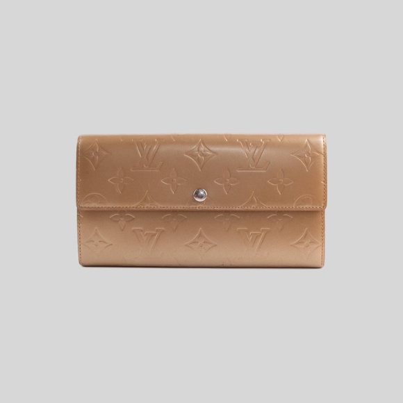 Louis Vuitton Monogram Matte Portefeuille Vernis Sarah Wallet